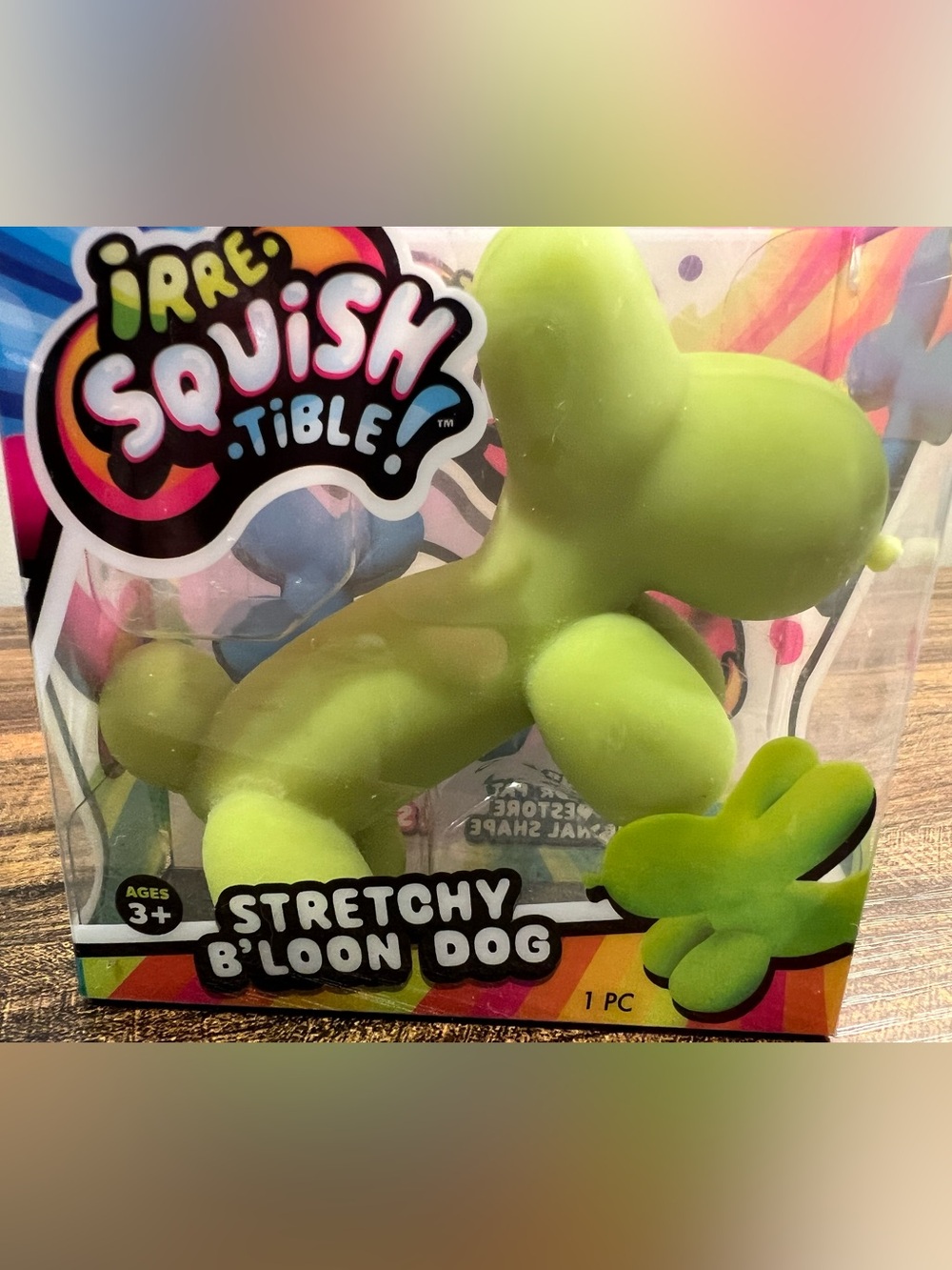 🔥💚Rare iRRE-Squish-Tible Stretchy B'loon Dog Squishy - Lime Green